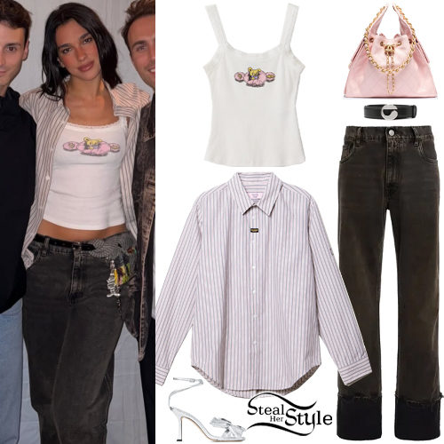 Striped Shirt, Printed Tank