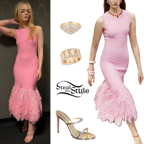 Pink Dress, Crystal Sandals