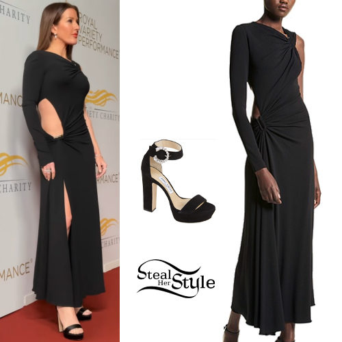 Black Dress and Sandals