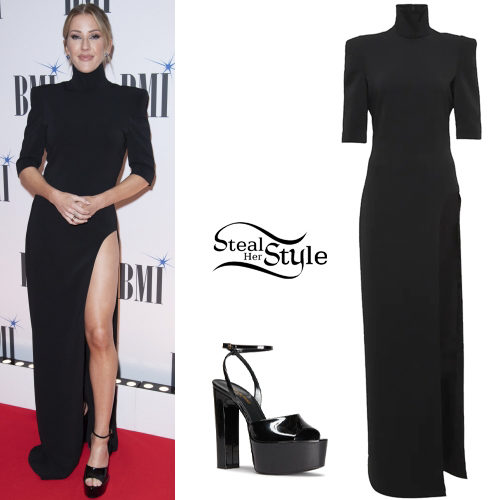 Black Dress, Platform Sandals