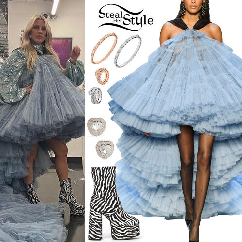 Blue Tulle Dress, Zebra Boots