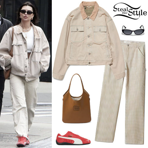 Beige Jacket and Jeans