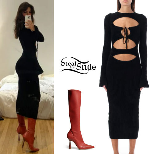 Black Dress, Red Boots