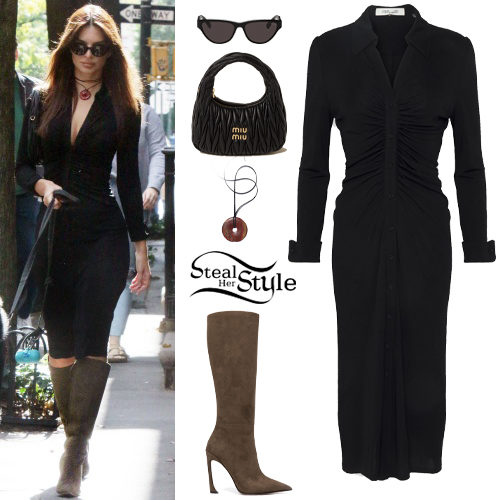 Black Dress, Suede Boots