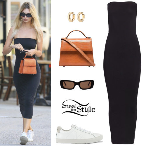 Black Tube Dress, White Sneakers