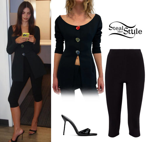 Button Blazer, Capri Legging