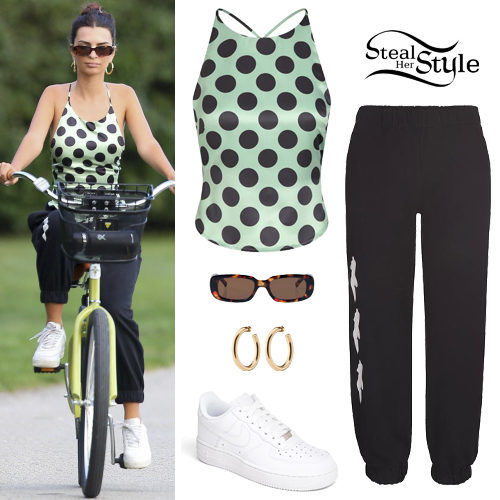 Polka Dot Top, Black Pants