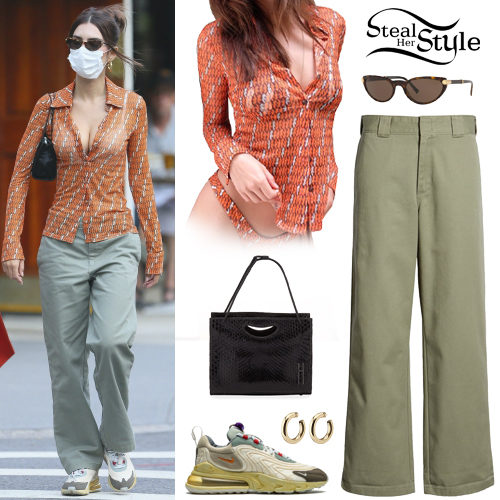 Printed Blouse, Work Pants