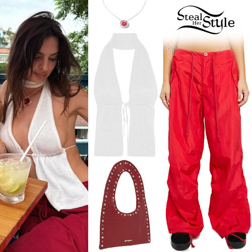 White Top, Red Pants