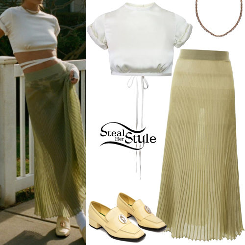 Crop Blouse, Pleated Skirt