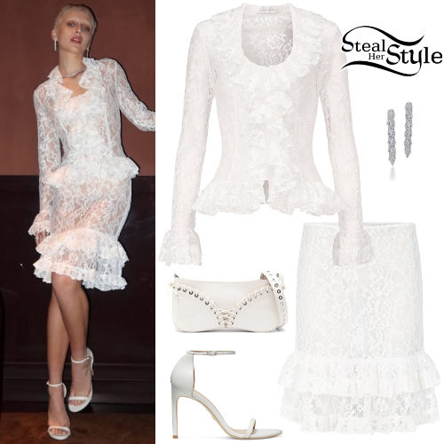 Lace Blouse and Skirt