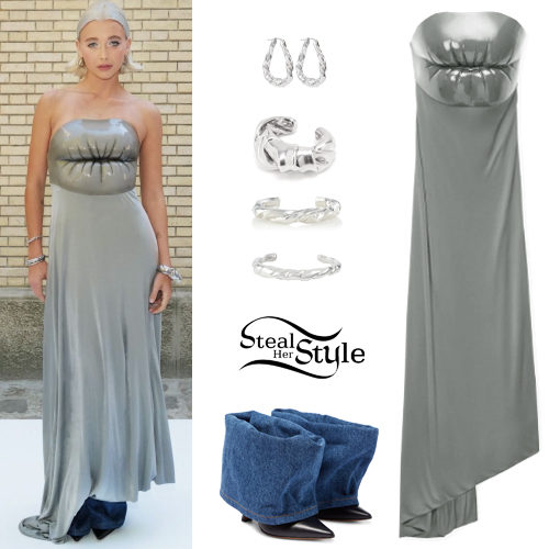 Lips Dress, Denim Boots