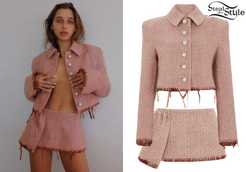 Pink Tweed Jacket and Skirt