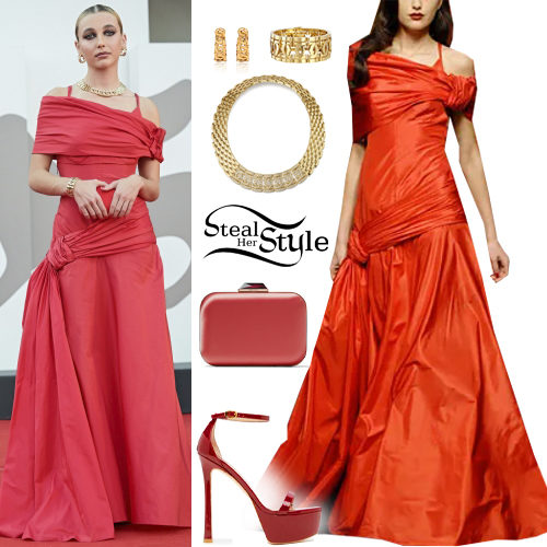 Red Valentino Gown and Platform Sandals