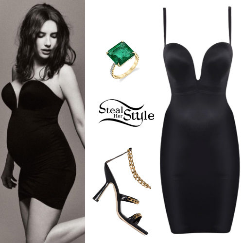 Black Dress, Chain Sandals