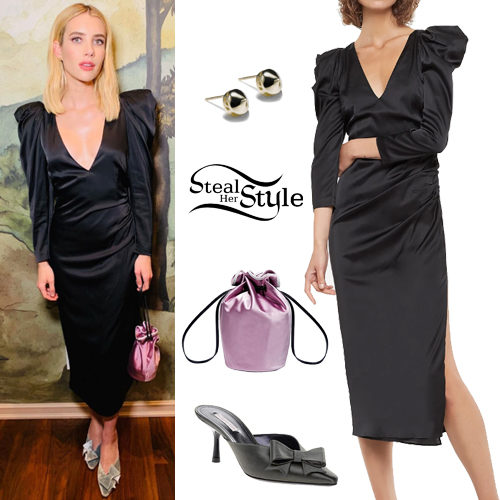 Black Midi Dress, Velvet Pumps