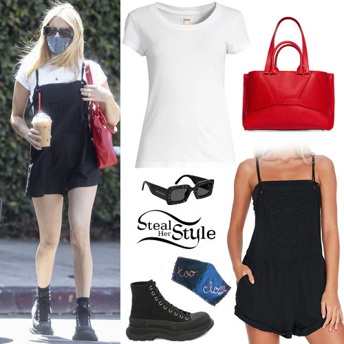 Black Mini Dress, Red Bag