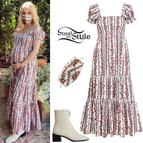 Floral Dress, White Boots