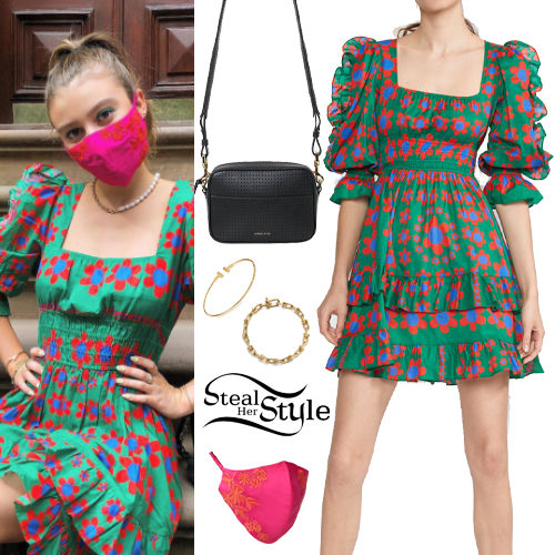 Floral Dress, Crossbody Bag