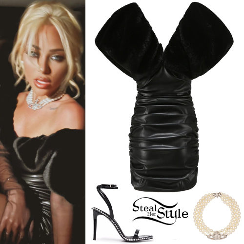 Black Mini Dress and Sandals