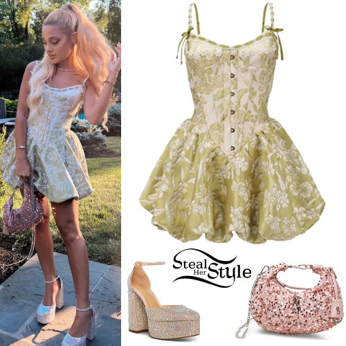 Corset Dress, Glitter Platforms