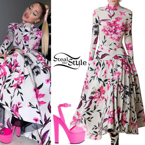Floral Dress, Pink Shoes