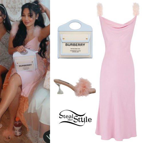 Pink Dress, Feather Sandals