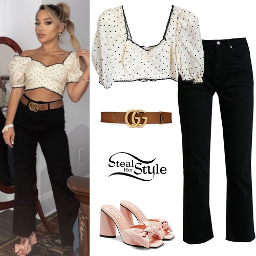 Polka Dot Top, Black Jeans