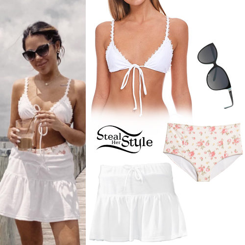 White Bikini and Skirt