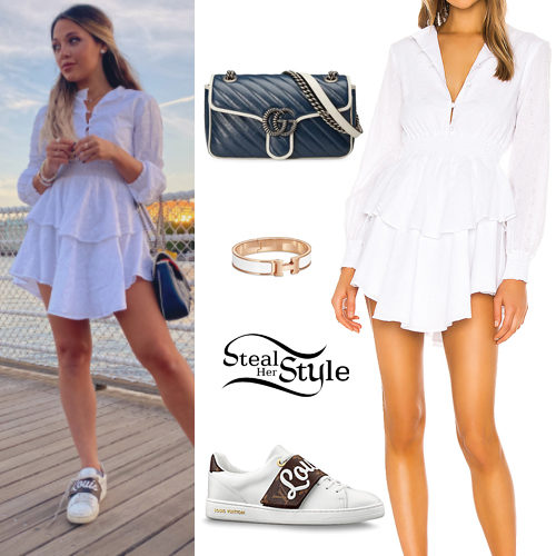 White Mini Dress and Sneakers