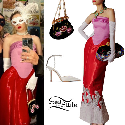 Corset Dress, White Pumps