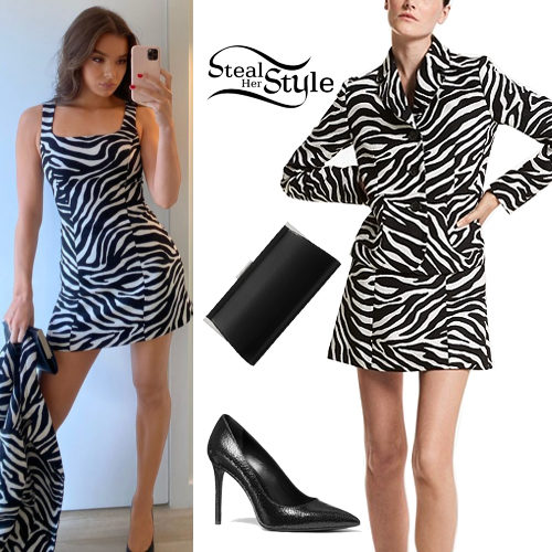 Zebra Wool Jacquard Mini Dress and Jacket