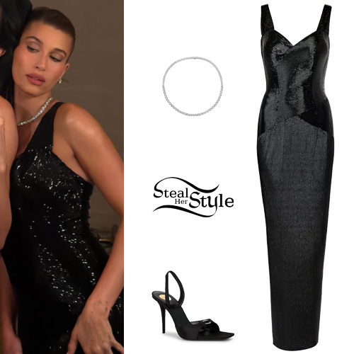 Black Dress and Sandals