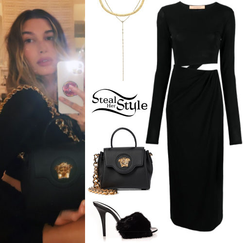 Black Dress, Chain Bag