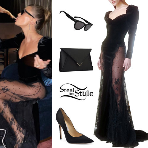 Black Gown, Satin Pumps