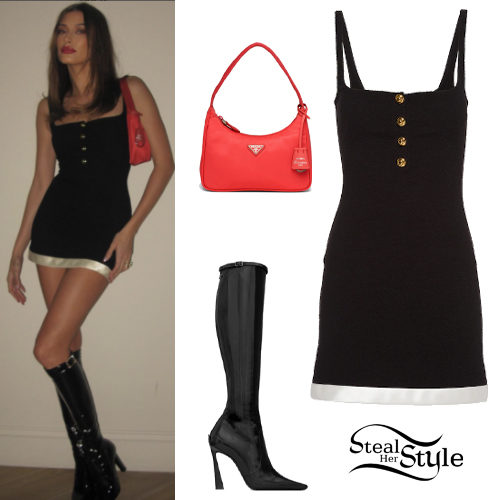 Black Mini Dress and Boots