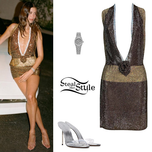 Brown Mini Dress, PVC Heels