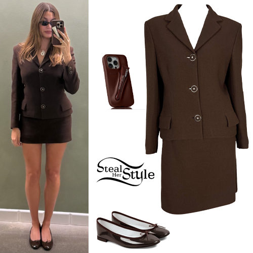 Brown Suit and Flats