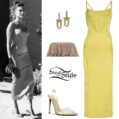 Corset Dress, Clear Pumps