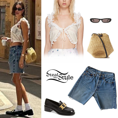 Crop Blouse, Denim Shorts