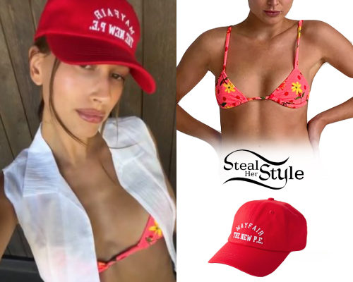 Floral Bikini, Red Cap