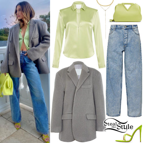 Green Blouse, Grey Coat