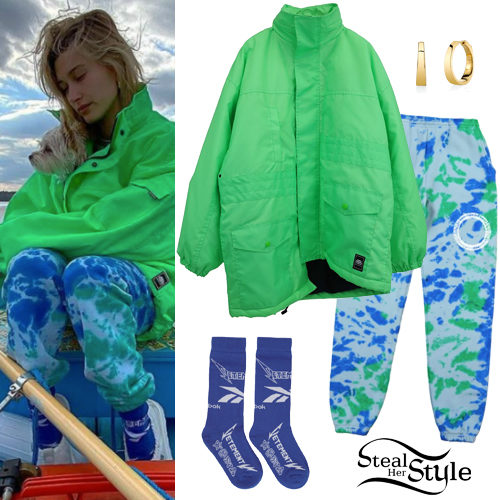 Green Parka, Tie-Dye Pants