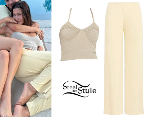 Knit Top, Yellow Pants