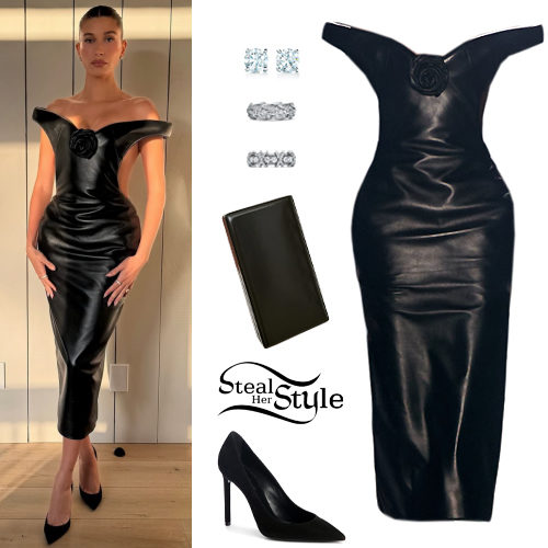 Leather Dress, Suede Pumps