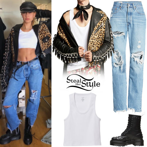 Leopard Jacket, Ripped Jeans