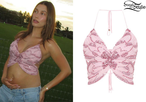 Pink Butterfly Top