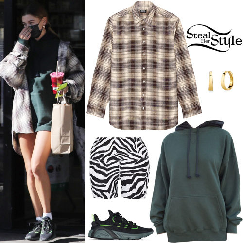 Plaid Shirt, Green Hoodie