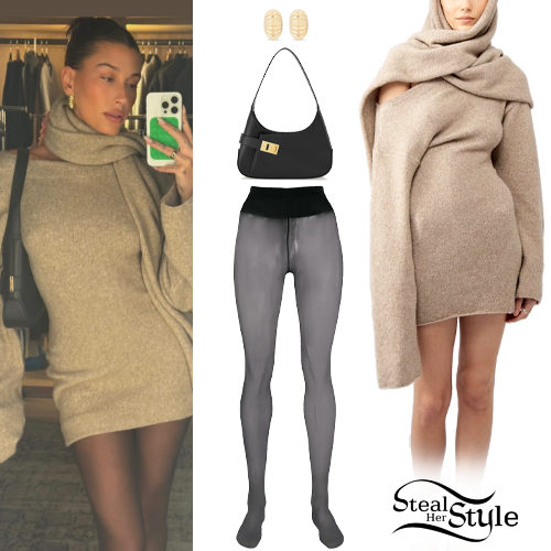 Scarf Dress, Black Bag