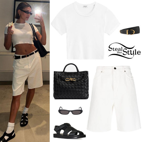 White Tee and Shorts